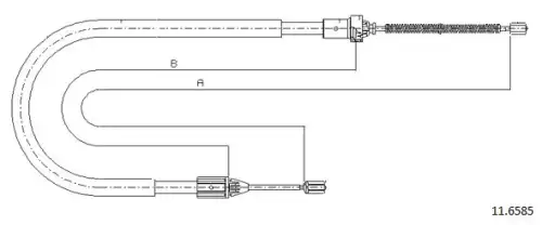 Cable, parking brake 11.6585 CABOR