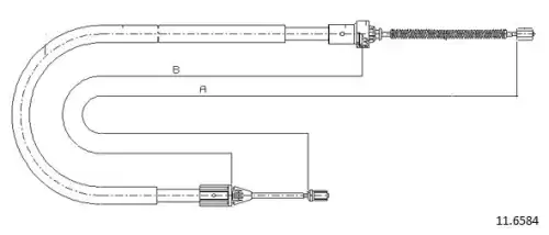 Cable, parking brake 11.6584 CABOR