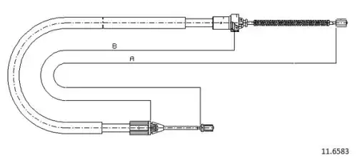 Cable, parking brake 11.6583 CABOR