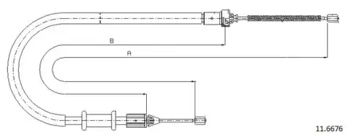 Cable, parking brake 11.6676 CABOR