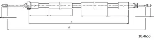 Cable, parking brake 10.4655 CABOR