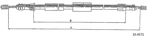 Cable, parking brake 10.4571 CABOR
