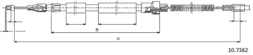 Cable, parking brake 10.7382 CABOR