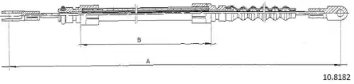 Cable, parking brake 10.8182 CABOR