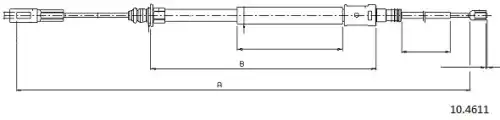 Cable, parking brake 10.4611 CABOR