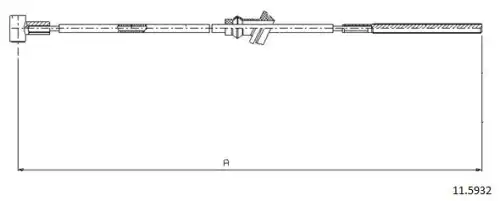 Cable, parking brake 11.5932 CABOR