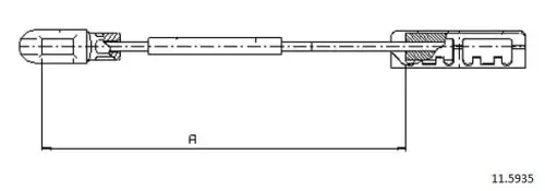 Cable, parking brake 11.5935 CABOR