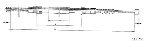 Cable, parking brake 11.6793 CABOR