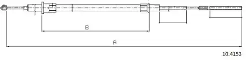 Cable, parking brake 10.4153 CABOR
