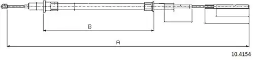Cable, parking brake 10.4154 CABOR