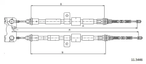 Cable, parking brake 11.5446 CABOR