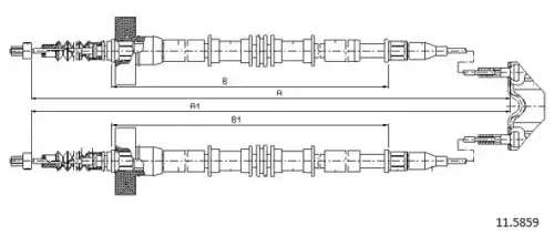 Cable, parking brake 11.5859 CABOR