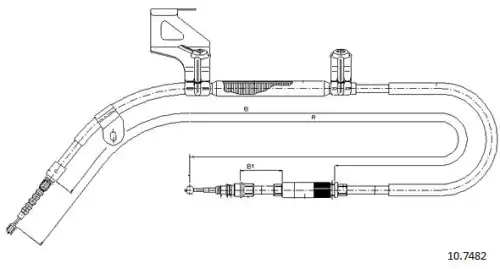 Cable, parking brake 10.7482 CABOR