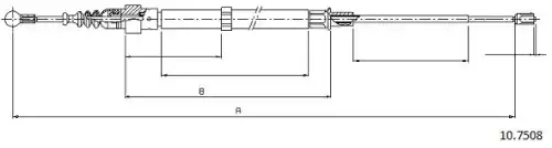 Cable, parking brake 10.7508 CABOR