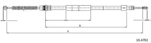 Cable, parking brake 10.4702 CABOR
