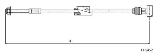 Cable, parking brake 11.5452 CABOR