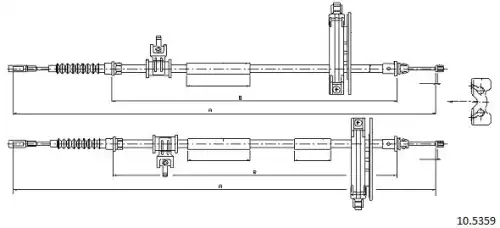 Cable, parking brake 10.5359 CABOR