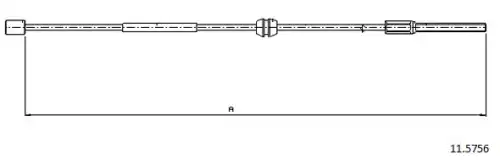 Cable, parking brake 11.5756 CABOR