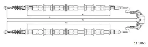 Cable, parking brake 11.5865 CABOR