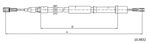 Cable, parking brake 10.9832 CABOR
