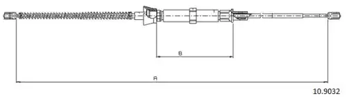 Cable, parking brake 10.9032 CABOR