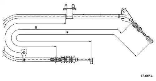 Cable, parking brake 17.0654 CABOR