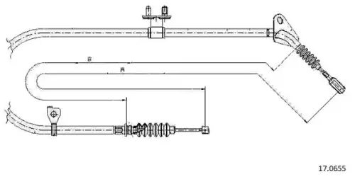 Cable, parking brake 17.0655 CABOR