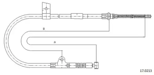Cable, parking brake 17.0213 CABOR