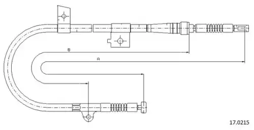 Cable, parking brake 17.0215 CABOR