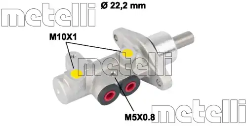 Master Cylinder, brakes 05-0549 METELLI