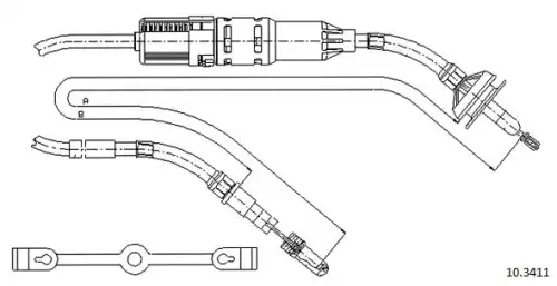 Clutch cable 10.3411 CABOR