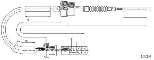 Clutch cable 1652.4 CABOR