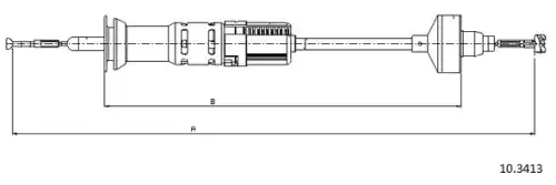 Clutch cable 10.3413 CABOR