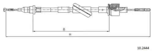 Clutch cable 10.2444 CABOR
