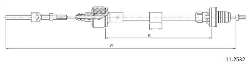 Clutch cable 11.2532 CABOR