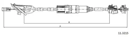 Clutch cable 11.3215 CABOR
