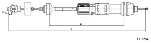 Clutch cable 11.2284 CABOR