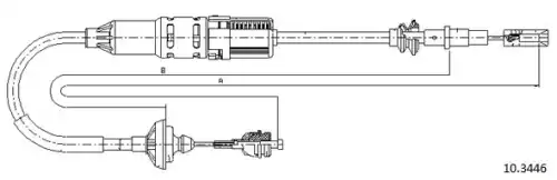 Clutch cable 10.3446 CABOR