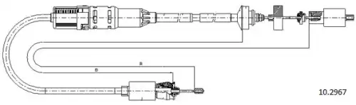 Clutch cable 10.2967 CABOR