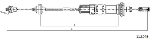 Clutch cable 11.3049 CABOR