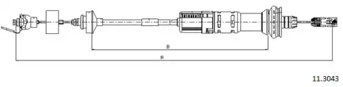 Clutch cable 11.3043 CABOR