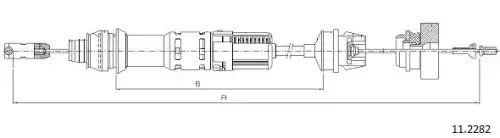 Clutch cable 11.2282 CABOR