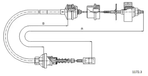 Clutch cable 1172.3 CABOR
