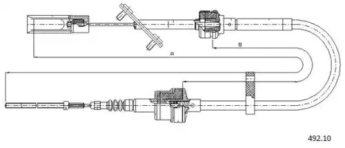 Clutch cable 492.10 CABOR