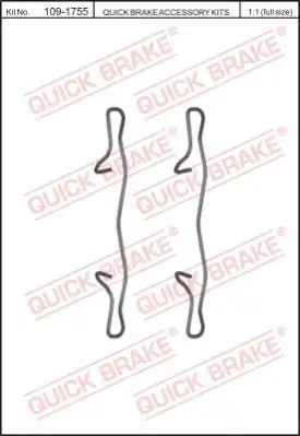 Тормозные колодки дисковые QUICK BRAKE 1091755