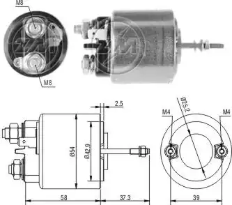 Втягивающее реле стартера 595 ZM