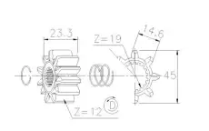 Шестерня привода стартера 6026 GHIBAUDI