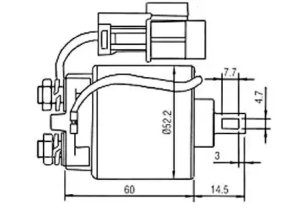 Реле втягивающее HITACHI. E8104 GHIBAUDI