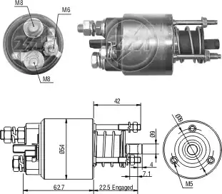 Втягивающее реле стартера 6395 ZM