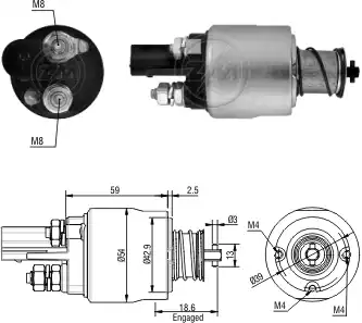 ВТЯГИВАЮЩЕЕ РЕЛЕ СТАРТЕРА 1498 ZM